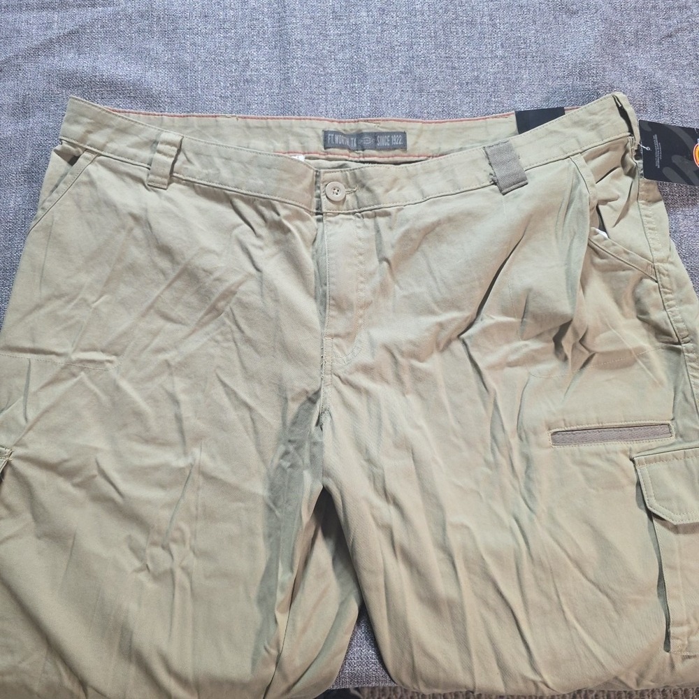 Dickies Pants Women's 22 W Cargo Relaxed Straight Leg Work FPW777RDS Beigeβ
